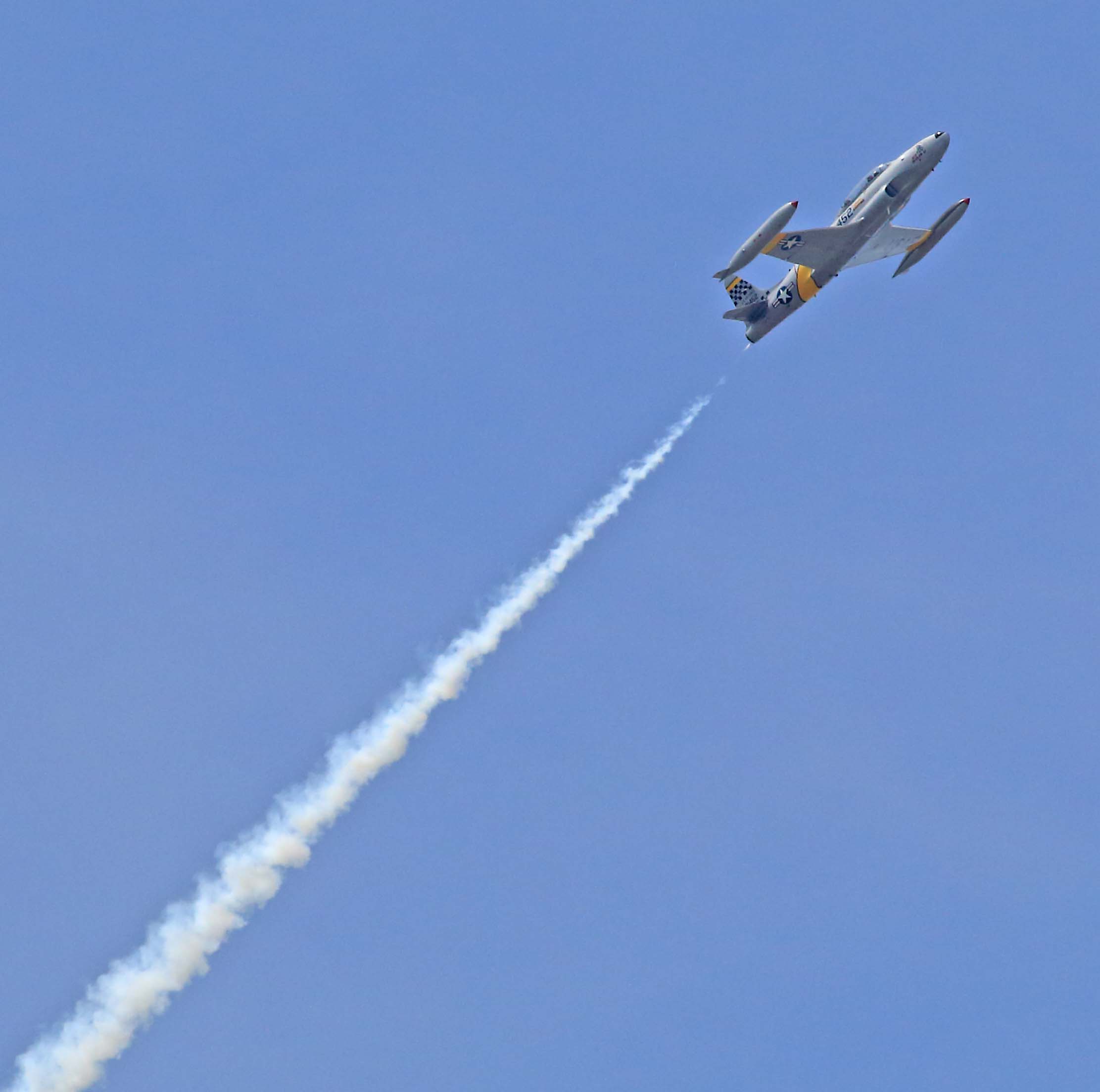 Lockheed T-33 practicing for the air show this weekend.